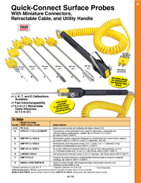 Thumbnail of document Data Sheet - 88000-J Quick Disconnect Handheld Thermocouple Surface Probes